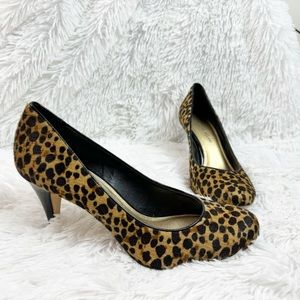 Antonio Melani Pony Hair Leopard Pumps